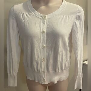 Banana Republic Ivory Button Cardigan size XL EUC